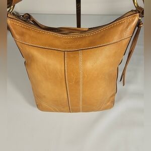 Vintage Y2K Coach Bleecker Caramel Leather Crossbody (F10923)